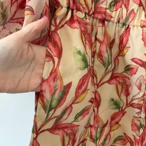 Lovers + Friends Bosworth Emory Tropical Print Tank Tan Red Floral Romper S NWOT thumbnail 6