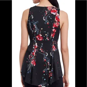 FREE People Black Floral Tunic‎ Sz S,M,L $98 thumbnail 3