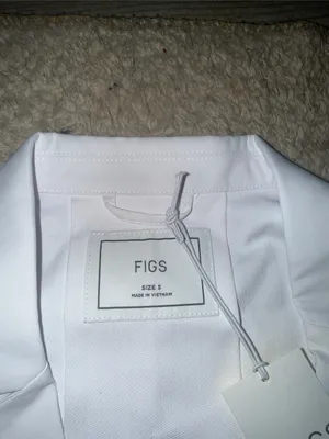 NWT FIGS White Women's Lab Blazer with Notch Collar thumbnail 2