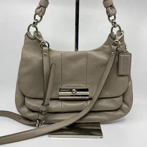 Coach Medium Gray Leather Crossbody Bag/Handbag thumbnail 11