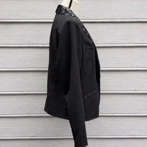 NWT Forever 21 Black Blazer | Sequin Lapel Black Blazer thumbnail 4