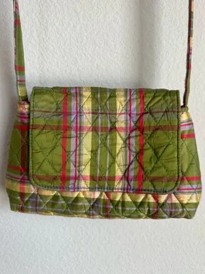 Vintage Vera Bradley Quilted Silk Plaid Purse thumbnail 4