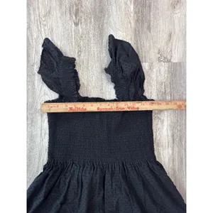 Kourt Calypso Maxi Dress Black Swiss Dot‎ Ruffle Smocked Tiered Size XL thumbnail 8