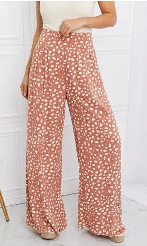 NWT‎ Thread and Supply 100% Tencel Lyocell Wide Leg Beachy Pants Sz S Polka Dot thumbnail 1
