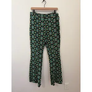 Anthropologie Maeve Size Large Flared Pants Sabine Knit Kick Flare Retro Funky thumbnail 3
