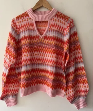 VENUS Bright Colors‎ Fair Isle Pattern Sweater thumbnail 1