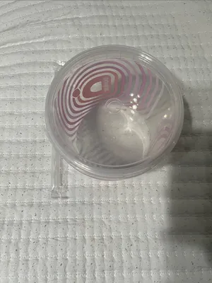 Dunkin' Branded Clear Tumbler with Pink and Orange Swirl thumbnail 2