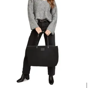 NEW Cleobella Large Black‎ Canvas Tote 22"x12" thumbnail 7