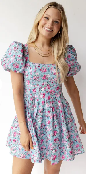 Mabel Floral Mini Dress thumbnail 1