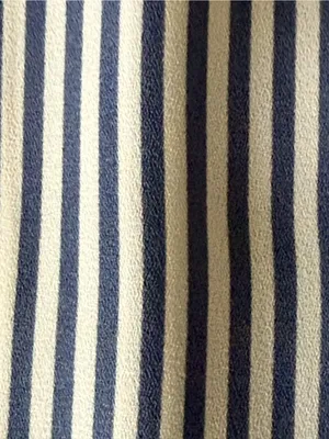 H&M Blue and White Vertical Stripe Button-Up Blouse. Size M thumbnail 5