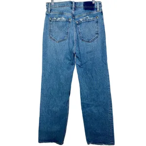 Abercrombie & Fitch 90s Relaxed High Rise Blue Denim Distressed Jeans Size 27 4 thumbnail 2