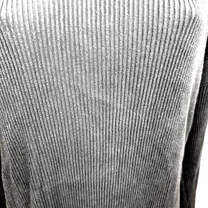 Gap Black Ribbed Knit Cowl Neck Mini Pull On Long Sleeve Sweater Dress Sz S Tall thumbnail 4