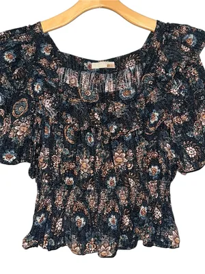 Ulla Johnson Women’s Size 8 Warner Square Neck Ruffle Peplum Cotton Blouse Top thumbnail 7