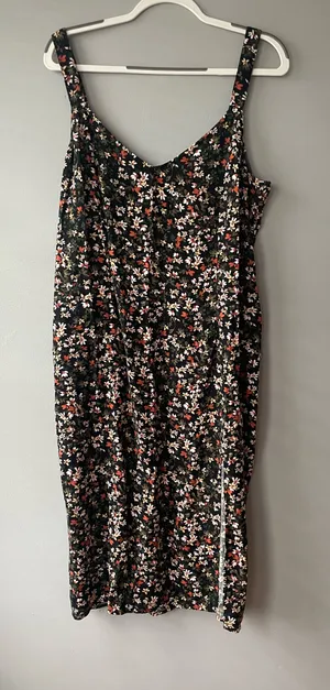 Abercrombie Midi Dress Floral Slit thumbnail 1
