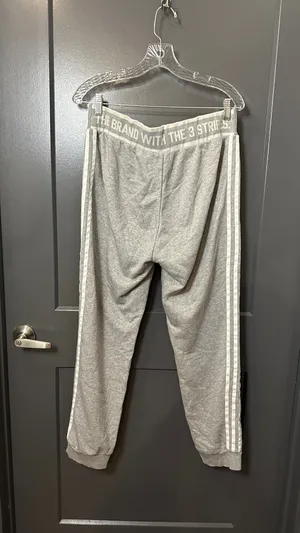 Adidas Gray 3-Stripe Men's Jogger Sweatpants thumbnail 9