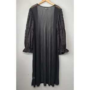 Ember Sheer Duster Size XL Black Dark Romantic Cardigan Fairy Grunge Whimsigoth thumbnail 6