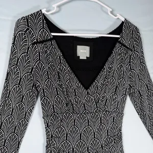 Maeve Anthropologie Size-XS‎ Womens Midi Dress Galena Black White Boho Y2K thumbnail 9