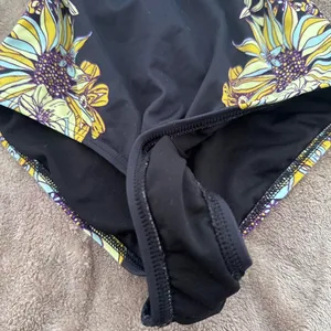 Out from under (urban outfitters) sunflower deep plunge one piece swim suit thumbnail 4