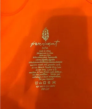 Free People Orange Tank Top thumbnail 3