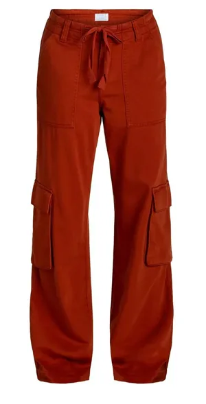 Time and Tru Womens Cargo Pants Size 18 Short Auburn Sun Drawstring Wide Leg thumbnail 1