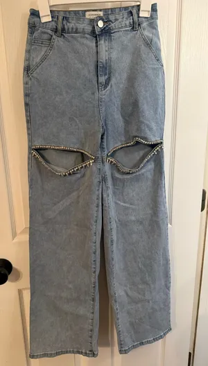 Nana Macs Rhinestone Denim Pants thumbnail 1
