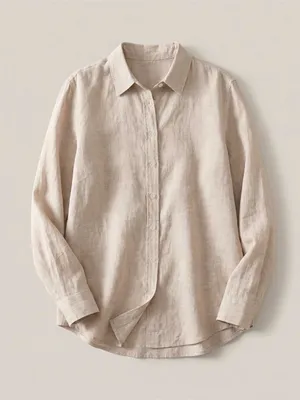 Quince 100% European Linen Long Sleeve Shirt Medium - C11-739 thumbnail 1