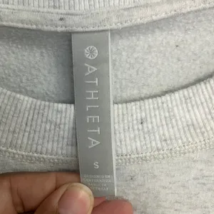 Athleta Gray Long Sleeve Oversized Crewneck Sweatshirt thumb holes small 730 thumbnail 3