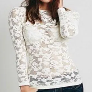 Free People floral lace blouse thumbnail 1