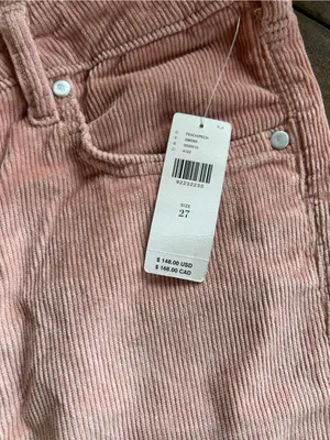 NWT Anthropologie Pilcro Scotty High Rise Cuffed Corduroy Pink Pants 27 thumbnail 8