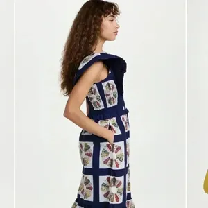 NWT Sea New York Pippin Patchwork Smocked Apron Maxi Dress thumbnail 5