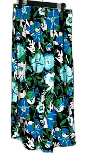 Ann Taylor Loft Maxi Jungle Floral Print Skirt Stretch Waist Size Small thumbnail 1