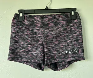 Fleo Purple Black Heathered Original OG Shorts Small Gym Workout thumbnail 1