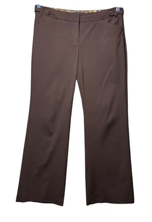 Express Design Studio Editor Brown Bootcut Dress‎ Pants Size 6 Regular Stretch thumbnail 1