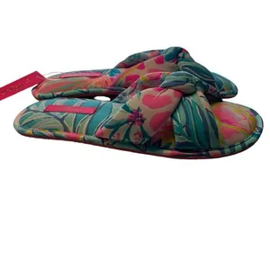 Lilly Pulitzer S/M Pool Slipper Slides Aqua Pink Rainforest Retreat Resortwear‎ thumbnail 6