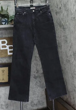 Levi's Vintage Y2K 512 Perfectly Slimming Stretch Jeans Black Wash 12 Misses thumbnail 1