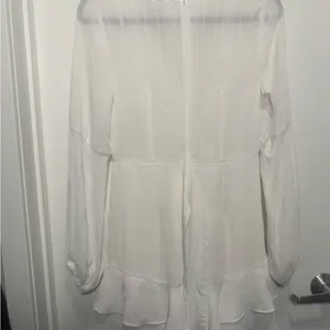 Kerry Layered Balloon Sleeve Dress White thumbnail 7