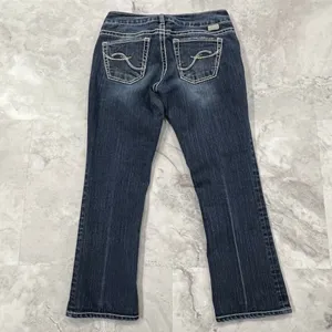 SILVER JEANS Women's Suki‎ Capri Denim Blue Jeans Size 27 thumbnail 3