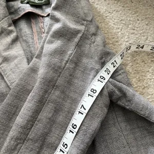 Eddie Bauer Womens Blazer 4 Light Gray Cotton Career Preppy Academic Earthy thumbnail 10