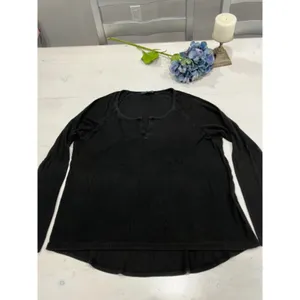 Brandy Melville Ribbed‎ Long Sleeve Top Henley Neckline Casual One Size thumbnail 4