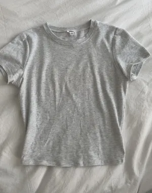 Garage Heather Grey Crop Top thumbnail 1