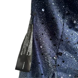 JS Collections‎ Alyssa Sequin Godet Cocktail Dress Navy 6 thumbnail 8