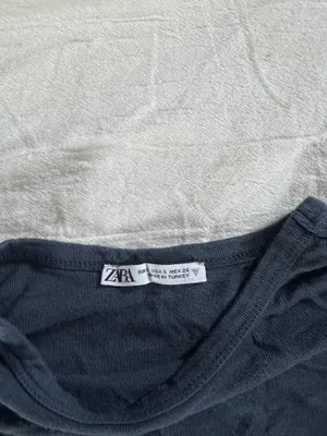 ZARA Top Crop Navy thumbnail 2