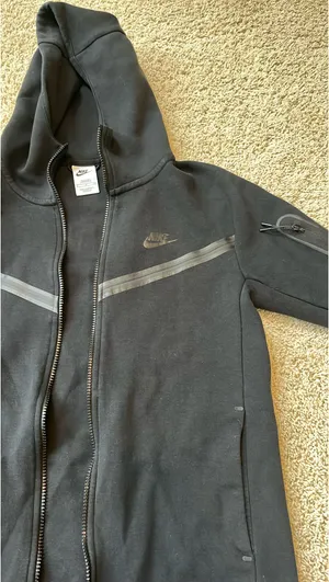 Black Nike Tech Zip-Up Jacket thumbnail 1