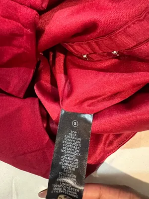 Red Lace-Trim Grommet Mini Dress Set - Women thumbnail 6