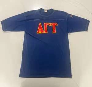 Vintage late 60s / early 70s Alpha Gamma Tau fraternity athletic tee. thumbnail 1