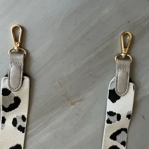 Reversible Leopard Print Wide Detachable Purse Strap Adjustable Black thumbnail 5
