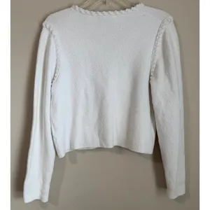 NWT J.Crew Odette Lady Jacket Cardigan Womens M White Gold Button Boucle thumbnail 4