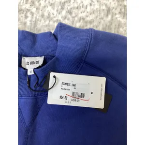 Gold Hinge Mockneck Tank Azure Blue Cropped Sleeveless Sweatshirt GH248 Size M thumbnail 7