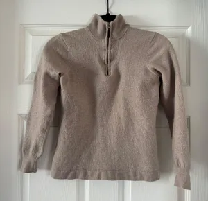 Gap Tan Quarter-Zip Sweater - Size XXS thumbnail 2