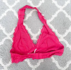 Free People Hot Pink Lace Halter Bralette thumbnail 2